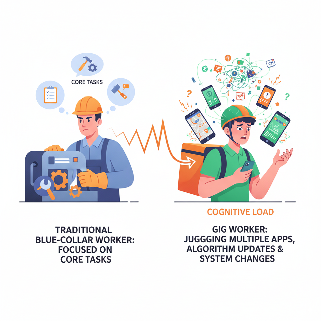 Cognitive Load on Gig Workers Vs Regular Employment
